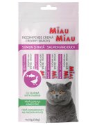 MIAU MIAU Creamy Snacks Somon și Rață recompense fără cereale pisici (piure) 60g