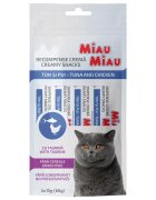 MIAU MIAU Creamy Snacks Ton și Pui recompense fără cereale pisici (piure) 60g