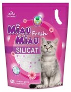 MIAU MIAU Fresh așternut igienic pisici granule silicat neaglomerant neutralizare mirosuri 8l