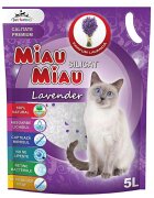 MIAU MIAU Lavanda așternut igienic pisici granule silicat neaglomerant neutralizare mirosuri 5l