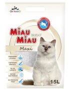 MIAU MIAU Maxi neparfumat așternut igienic pisici granule silicat neaglomerant neutralizare mirosuri 15l