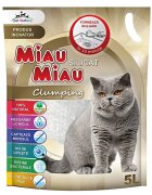 MIAU MIAU neparfumat așternut igienic pisici granule silicat aglomerant neutralizare mirosuri 5l