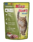 MIAU MIAU Rață plic hrană umedă pisici (în sos) 100g