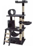 MIAU MIAU Regal ansamblu de joacă pisici negru 73x49x155cm
