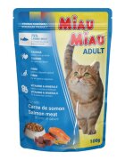 MIAU MIAU Somon plic hrană umedă pisici (în sos) 100g
