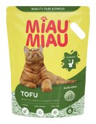 MIAU MIAU Tofu Aloe Vera așternut igienic pisici peleți tofu aglomerant ecologic biodegradabil 6l