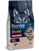 Monge BWild XS-XL Gâsca hrană uscată conținut redus cereale câini 12kg