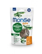 Monge Gift Skin Support Filled & Crunchy Cod și Aloe Vera punguță recompense funcționale fără cereale pisici piele & blană 60g
