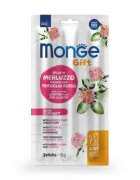 Monge Gift Skin Support Soft Sticks Cod și Trifoi punguță recompense funcționale fără cereale pisici piele & blană 15g