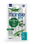 Monge Gift Skin Support XS-XL Somon și Aloe Vera punguță recompense funcționale fără cereale câini piele & blană 45g
