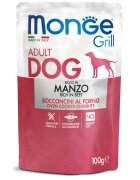 Monge Grill XS-XL Vită plic hrană umedă câini (în suc propriu) bax 100g x 24buc