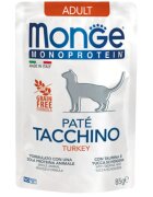Monge Monoprotein Curcan plic hrană umedă monoproteică fără cereale pisici (pate) 85g