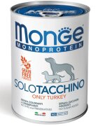 Monge Monoprotein XS-XL Curcan conservă hrană umedă monoproteică fără cereale câini (pate) 400g