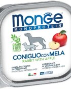 Monge Monoprotein XS-XL Iepure și Măr tăviță hrană umedă monoproteică fără cereale câini (pate) 150g