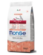 Monge Natural Superpremium Monoprotein Adult Mini XS-S Somon și Orez hrană uscată câini 2.5kg