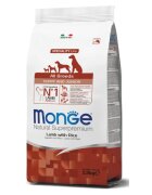 Monge Natural Superpremium Monoprotein Puppy&Junior XS-XL Miel și Orez hrană uscată câini junior 12kg