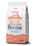 Monge Natural Superpremium Monoprotein Puppy&Junior XS-XL Somon și Orez hrană uscată câini junior 12kg