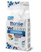MONGE VETSOLUTION Dermatosis XS-XL Somon dietă veterinară hrană uscată fără cereale câini piele & blană 2kg