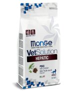 MONGE VETSOLUTION Hepatic Pui și Mazăre dietă veterinară hrană uscată fără cereale pisici sistem hepatic 1.5kg