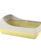 MP BERGAMO Birba Large litieră pisici cu ramă galben 56x39x20 cm