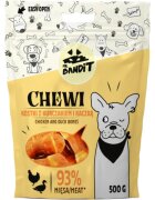 Mr Bandit Chewi Bones XS-XL Pui și Rață punguță recompense câini 500g