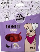 Mr Bandit Donut XS-XL Rață punguță recompense câini 500g