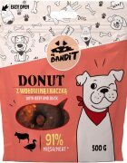 Mr Bandit Donut XS-XL Vită punguță recompense câini 500g