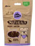 Mr Bandit Natural Stripes XS-XL Rață punguță recompense monoproteică fără cereale câini 80g