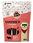 Mr Bandit Sandwich XS-XL Vită punguță recompense câini 500g