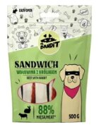 Mr Bandit Sandwich XS-XL Vită și Iepure punguță recompense câini 500g