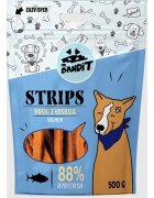 Mr Bandit Strips XS-XL Somon punguță recompense fără cereale câini 500g