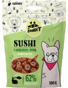 Mr Bandit Sushi XS-XL Iepure și Pește punguță recompense câini 500g