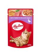 MY LOVE Curcan hrană umedă pisici (în sos) Curcan plic hrană umedă pisici (în sos) 100g
