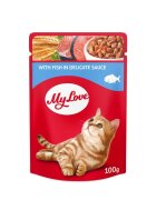 MY LOVE Pește hrană umedă pisici (în sos) Pește plic hrană umedă pisici (în sos) 100g