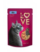 MY LOVE Pește plic hrană umedă pisici (în sos) 85g