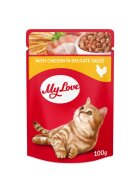 MY LOVE Pui hrană umedă pisici (în sos) Pui plic hrană umedă pisici (în sos) 100g