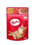 MY LOVE Vită hrană umedă pisici (în sos) Vită plic hrană umedă pisici (în sos) 100g