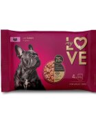 MY LOVE XS-XL Curcan plic hrană umedă câini (în sos) multipack 100g x 4buc