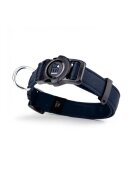 MyFamily Memopet zgardă ajustabilă cu NFC câini textil 35-53cm albastru închis