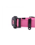 MyFamily Memopet zgardă ajustabilă cu NFC câini textil 35-53cm roz