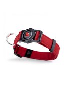 MyFamily Memopet zgardă ajustabilă cu NFC câini textil 44-68cm roșu