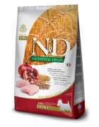 N&D Ancestral Grain Adult Mini XS-S Pui și Rodie hrană uscată conținut redus cereale câini 7kg
