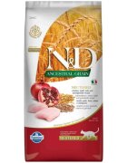 N&D Ancestral Grain Adult Sterilizat Pui Rodie hrană uscată conținut redus cereale pisici 10kg