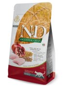 N&D Ancestral Grain Pui și Rodie hrană uscată conținut redus cereale pisici 10kg