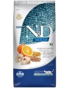 N&D Ocean Cod și Protocală hrană uscată conținut redus cereale pisici 10kg