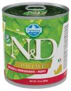 N&D Prime Puppy XS-XL Pui și Rodie conservă hrană umedă fără cereale câini junior (în sos) 285g