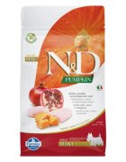 N&D Pumpkin Adult Mini XS-S Pui și Rodie hrană uscată fără cereale câini 800g