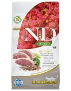 N&D Quinoa Adult Sterilizat Rață și Broccoli hrană uscată fără cereale pisici 1.5kg