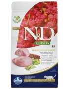 N&D Quinoa Controlul Greutatii Miel hrană uscată fără cereale pisici obezitate 1.5kg