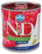 N&D Quinoa Digestive XS-XL Miel și Pește conservă hrană umedă fără cereale câini sistem digestiv (în sos) 285g